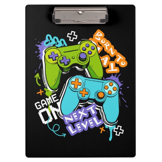 Game controllers Graffiti  Gaming Born To Play  クリップボード (正面)