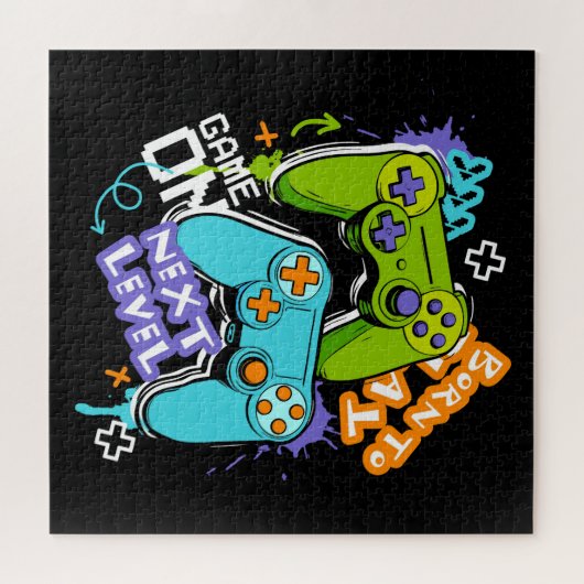 Game controllers Graffiti  Gaming Born To Play  ジグソーパズル (横)