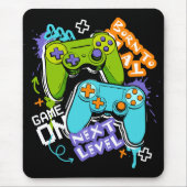 Game controllers Graffiti  Gaming Born To Play  マウスパッド (正面)