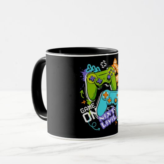 Game controllers Graffiti  Gaming Born To Play  マグカップ (正面左)