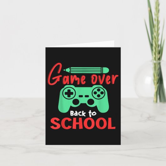 Game Cross Stick Over バックトゥスクール アップル カード (正面)