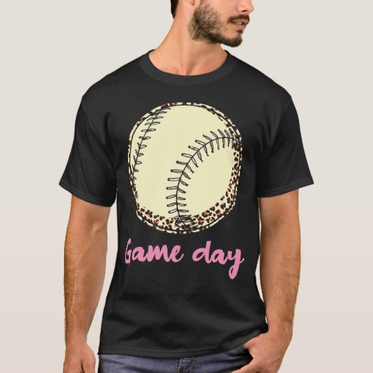 Game Day Baseball Leopard Tシャツ (正面)