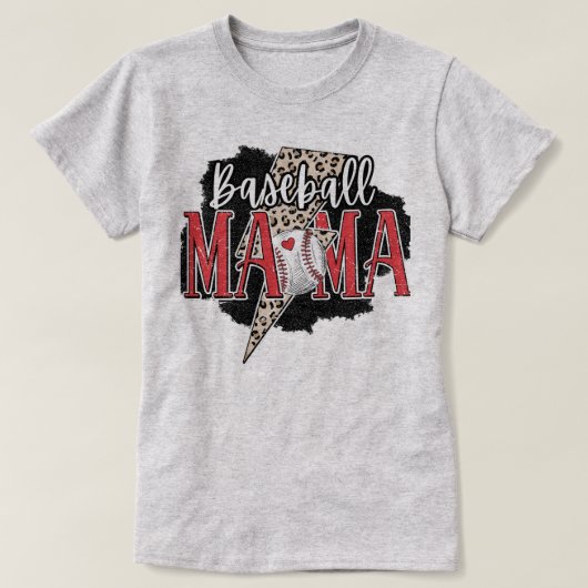 Game Day Baseball Mom Tee - Baseball Graphic Tee Tシャツ (デザイン正面)