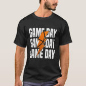 Game Day Basketball Leopard Lightning Tシャツ (正面)