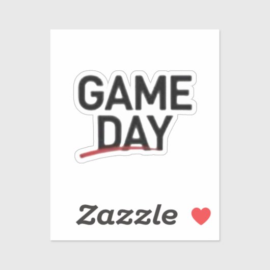 Game Day Bold Statement Design シール (シート)