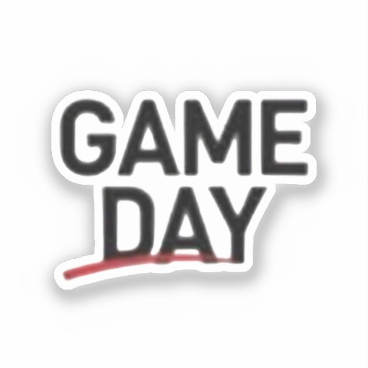 Game Day Bold Statement Design シール (正面)