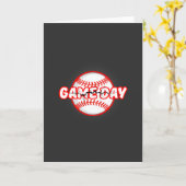 Game Day Cracked Baseball Sports Graphic カード (黄色い花)
