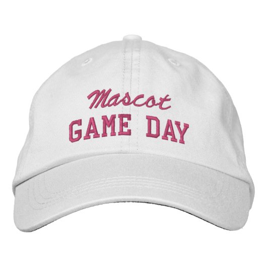 Game Day Custom Mascot or Team Name 刺繍入りキャップ (正面)