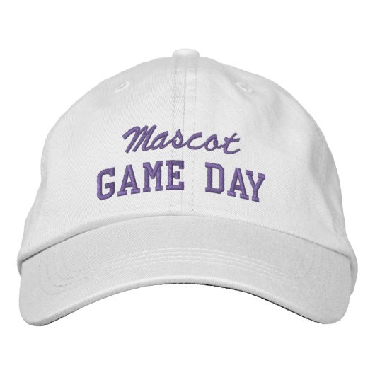 Game Day Custom Mascot or Team Name 刺繍入りキャップ (正面)