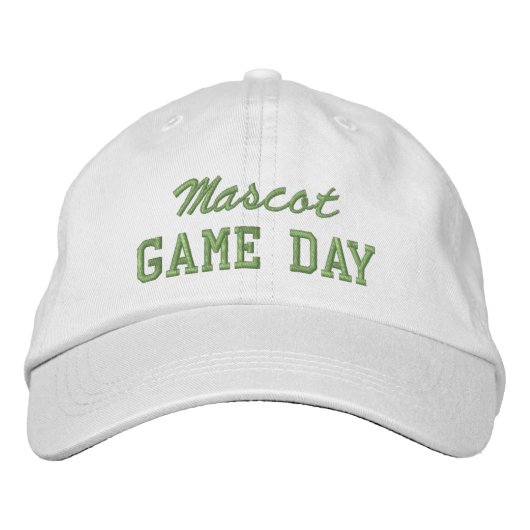 Game Day Custom Mascot or Team Name 刺繍入りキャップ (正面)