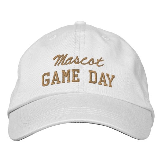 Game Day Custom Mascot or Team Name 刺繍入りキャップ (正面)