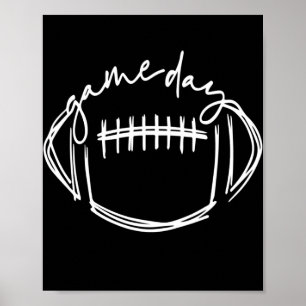 Game Day Football Game Day Vibes Football Lover ポスター