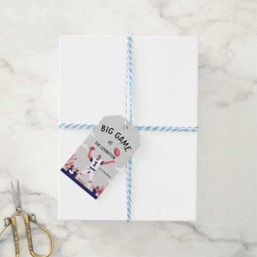 「Game Day Glory: すごい Bowl Bash 2025」 ギフトタグ (より糸付き)