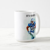 Game Day Running American Football 50th birthday コーヒーマグカップ (正面右)