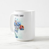 Game Day Running American Football 50th birthday コーヒーマグカップ (正面左)