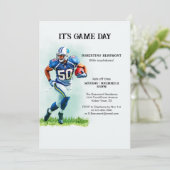 Game Day Running American Football 50th birthday 招待状 (スタンド正面)