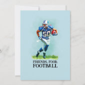 Game Day Running American Football 50th birthday 招待状 (裏面)
