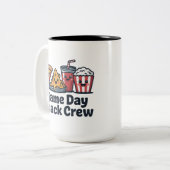 Game Day Snack Crew ツートーンマグカップ (正面左)