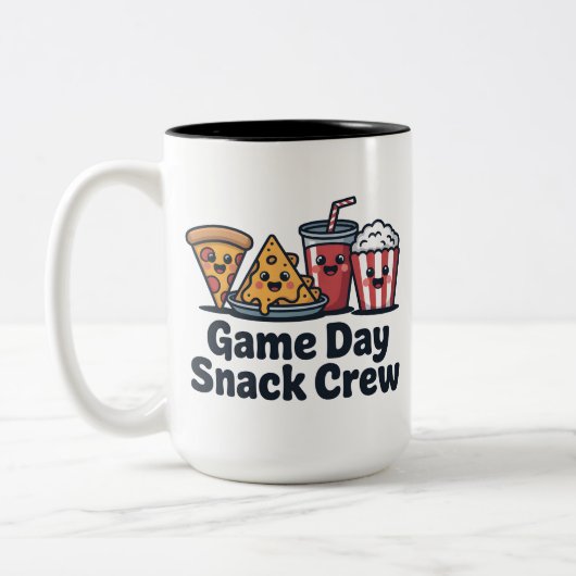 Game Day Snack Crew ツートーンマグカップ (左)