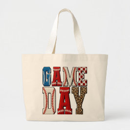Game Day Tote Bag – Football Party & Watch Party B ラージトートバッグ
