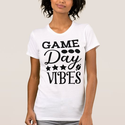 Game Day Vibes American Football Sports  Tシャツ (正面)