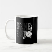 Game Day Volleyball Checkered Funny Volleyball コーヒーマグカップ (左)