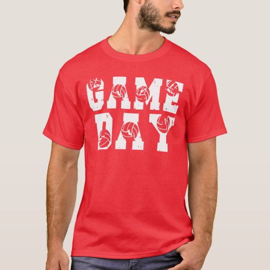 Game Day Volleyball Game Day Volleyball Fan Gifts  Tシャツ (正面)