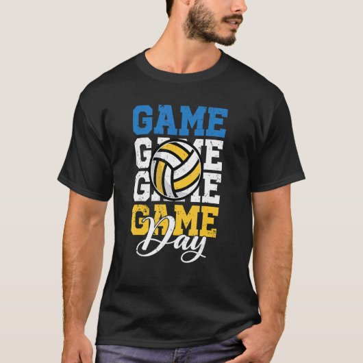 Game Day Volleyball Mom For Womens Game Day Vibes  Tシャツ (正面)