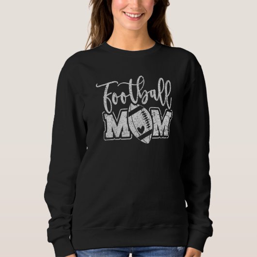 Game Day Youth or High School Football Mama Footba スウェットシャツ (正面)