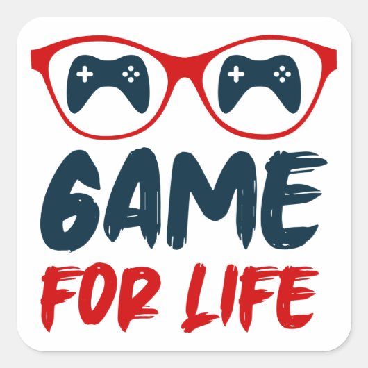 Game for life ゲーミング スクエアシール (正面)