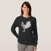 Game Fowl Gallegos Rooster Chicken White soy galle Tシャツ (正面フル)