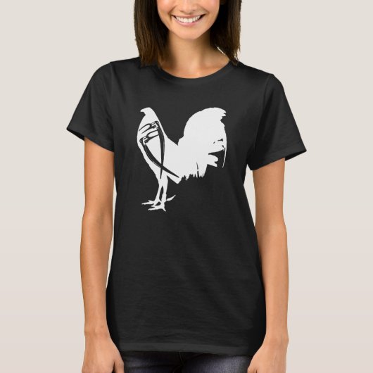 Game Fowl Gallegos Rooster Chicken White soy galle Tシャツ (正面)