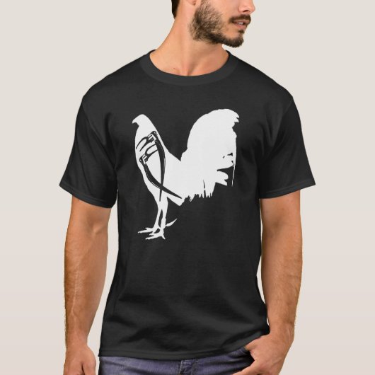 Game Fowl Gallegos Rooster Chicken White soy galle Tシャツ (正面)