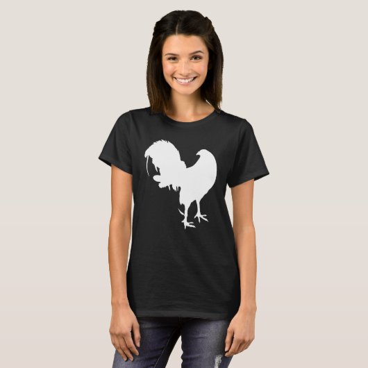 Game Fowl Gallegos, Rooster, gamefowl Chicken whit Tシャツ (正面フル)