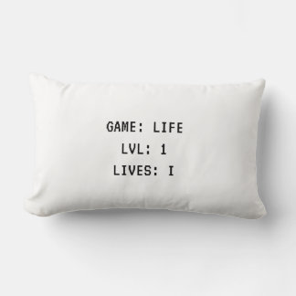 Game Life Level 1 Life 1 Pillow ランバークッション