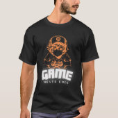 Game Never Ends Gamer Art Tee Tシャツ (正面)