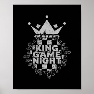 Game Night King Board Game Geek Funny Gamer  ポスター