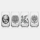 Game Night Unique Dragons 4 Personalize Text ガラス缶 (正面)
