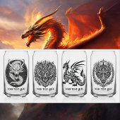 Game Night Unique Dragons 4 Personalize Text ガラス缶
