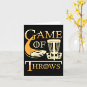 Game Of Throws - Disc Golf Player Flying Disc Golf カード (黄色い花)