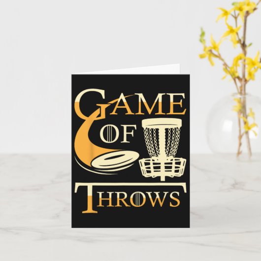 Game Of Throws - Disc Golf Player Flying Disc Golf カード (黄色い花)