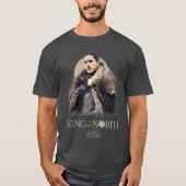 Game ofhrones King ofhe North retro Tシャツ (正面)