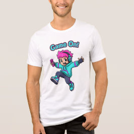 Game On! - かわいいキャラクターゲーマーTシャツ トライブレンドTシャツ