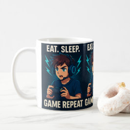 Game On！ - グローイングコントローラーを持つアニメゲーマーポスター コーヒーマグカップ