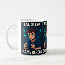 Game On！ - グローイングコントローラーを持つアニメゲーマーポスター コーヒーマグカップ