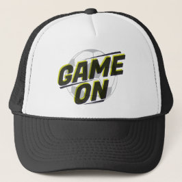 Game On サッカーボール グラフィック © GraphicLoveShop キャップ