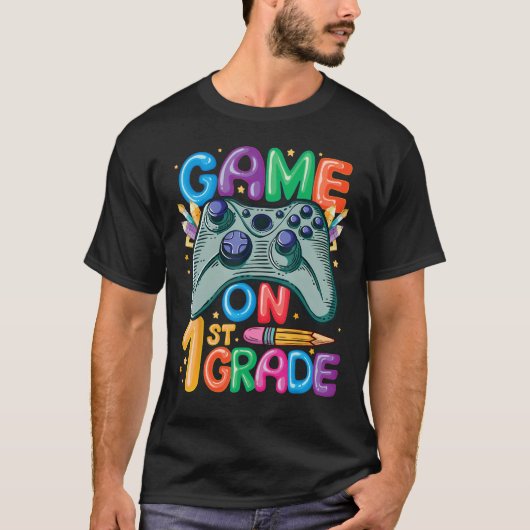 Game On 1st Grade Back To School 1st Grade Level U Tシャツ (正面)