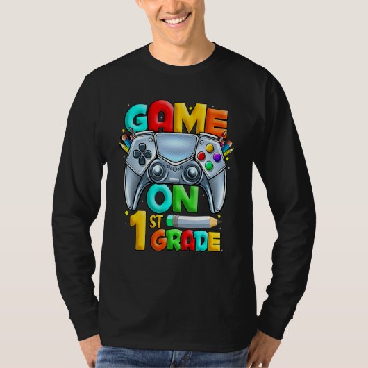 Game On 1st Grade Back To School 1st Grade Level U Tシャツ (正面)