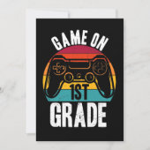GAME ON 1st Grade Video Game School Student 招待状 (正面)