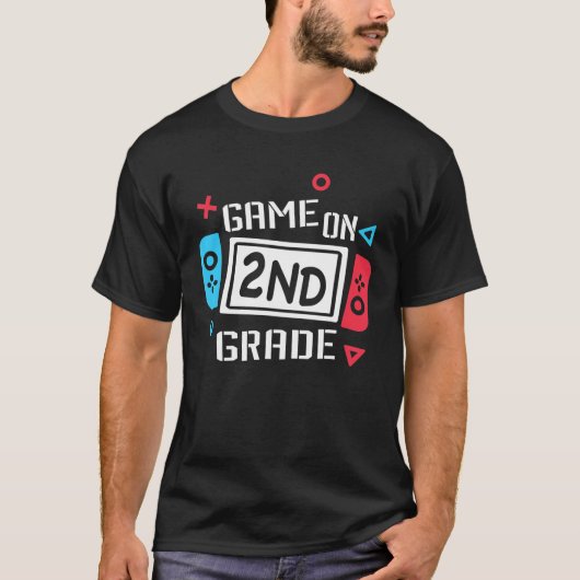 Game On 2Nd Grade Second Grade Gamers Back To Scho Tシャツ (正面)